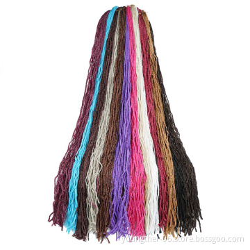 Zizi Box Twist Crochet Hair Extensions Wavy ZiZi Box Braids Braiding Hair Solid Color Synthetic Fiber Straight Hair